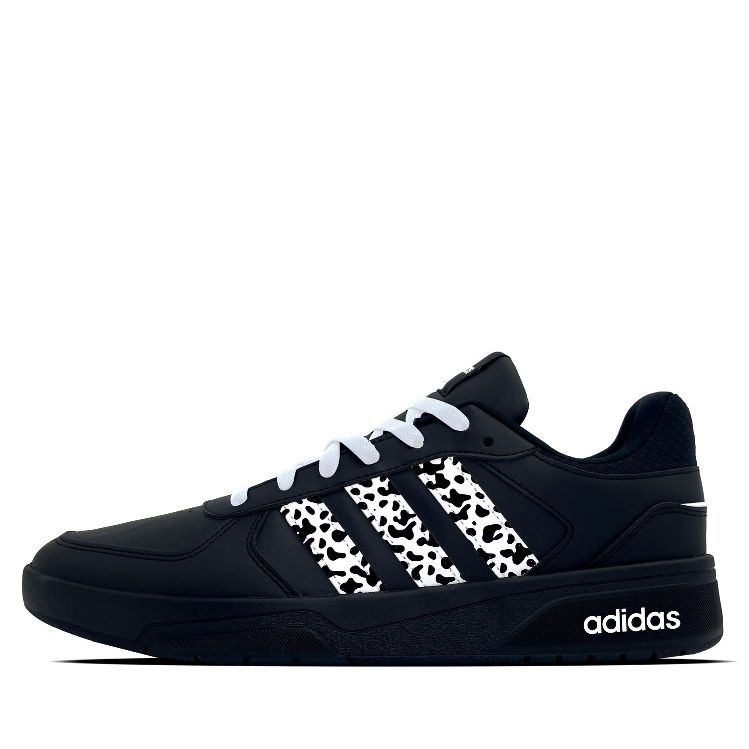 

Adidas Neo Courtbeat Milk Spot Abrasion Resistant Low top Skateboard Shoes Unisex Black White