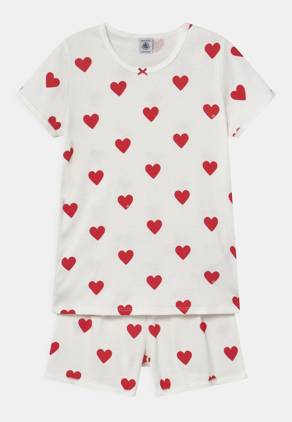 

Пижама Heart Print Petit Bateau, цвет marshmallow/terkuit