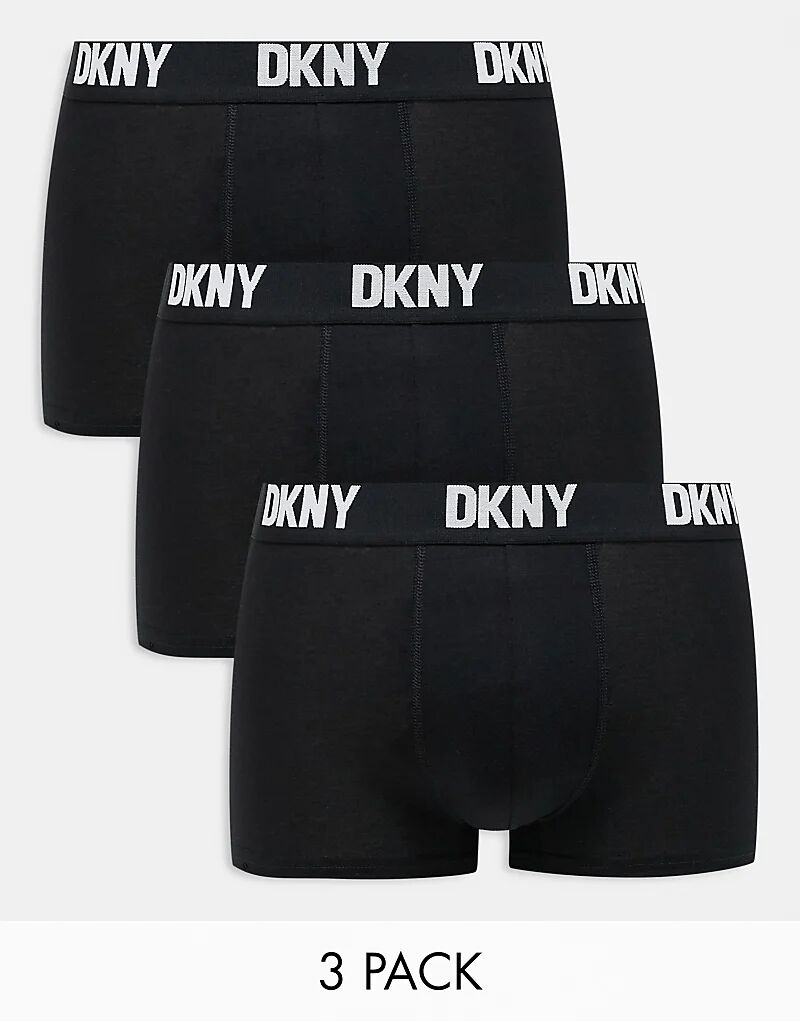 

3 пары трусов-транков Seattle черного цвета DKNY