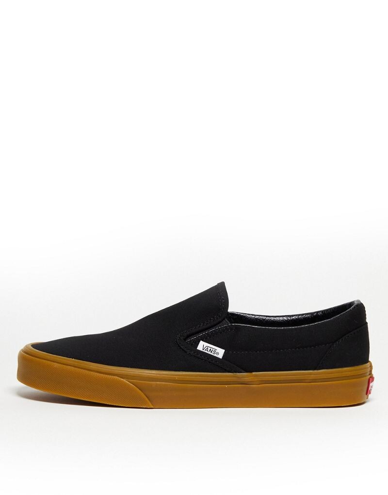 

Vans – черные слипоны на резиновой подошве