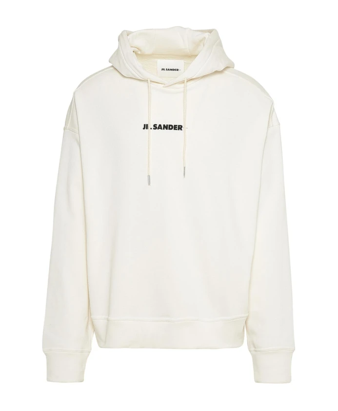 

Хлопковая толстовка с капюшоном Jil Sander, белый