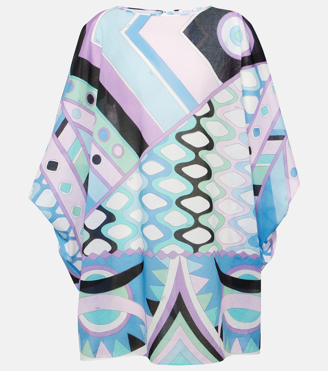 

Вивара хлопковый кафтан Pucci, Celeste/Bianco