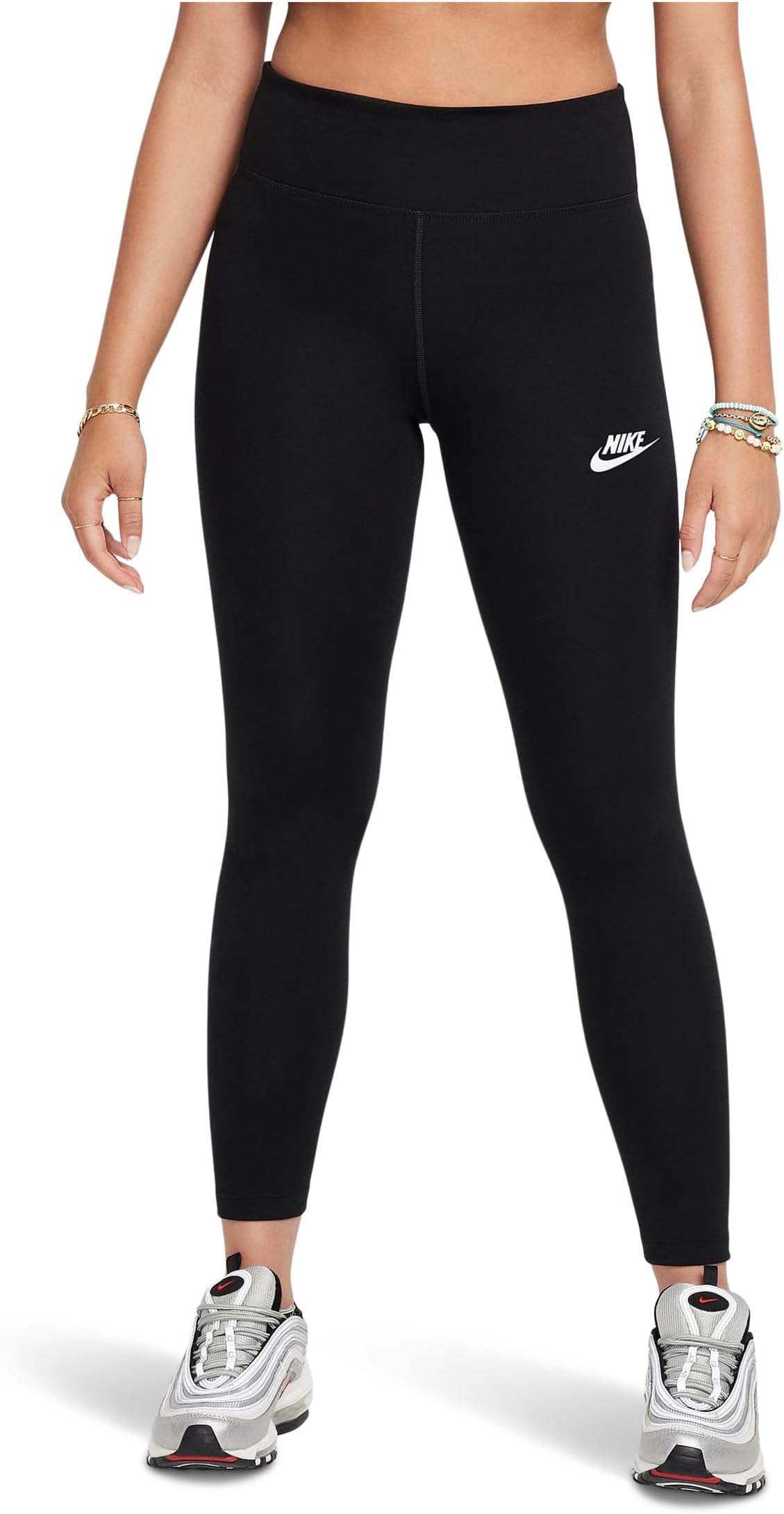 

Классические леггинсы с высокой талией Nike Kids, Black/White