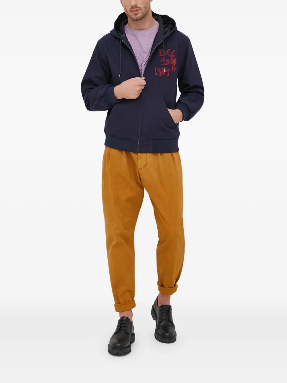 

Куртка с капюшоном и вышивкой Desigual, синий