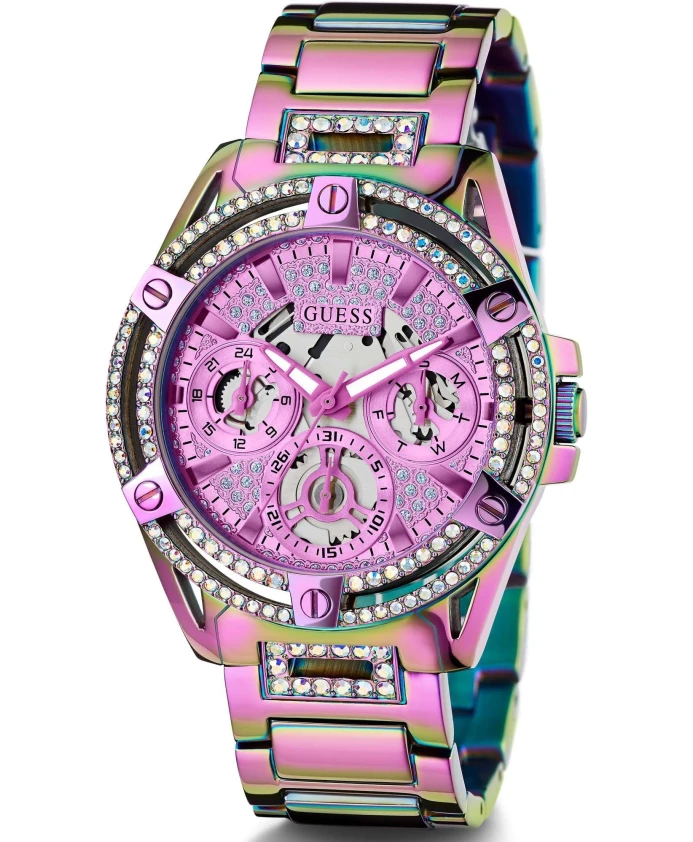 

Женские многофункциональные наручные часы Queen 40 мм gw0464l4 Guess, мультиколор