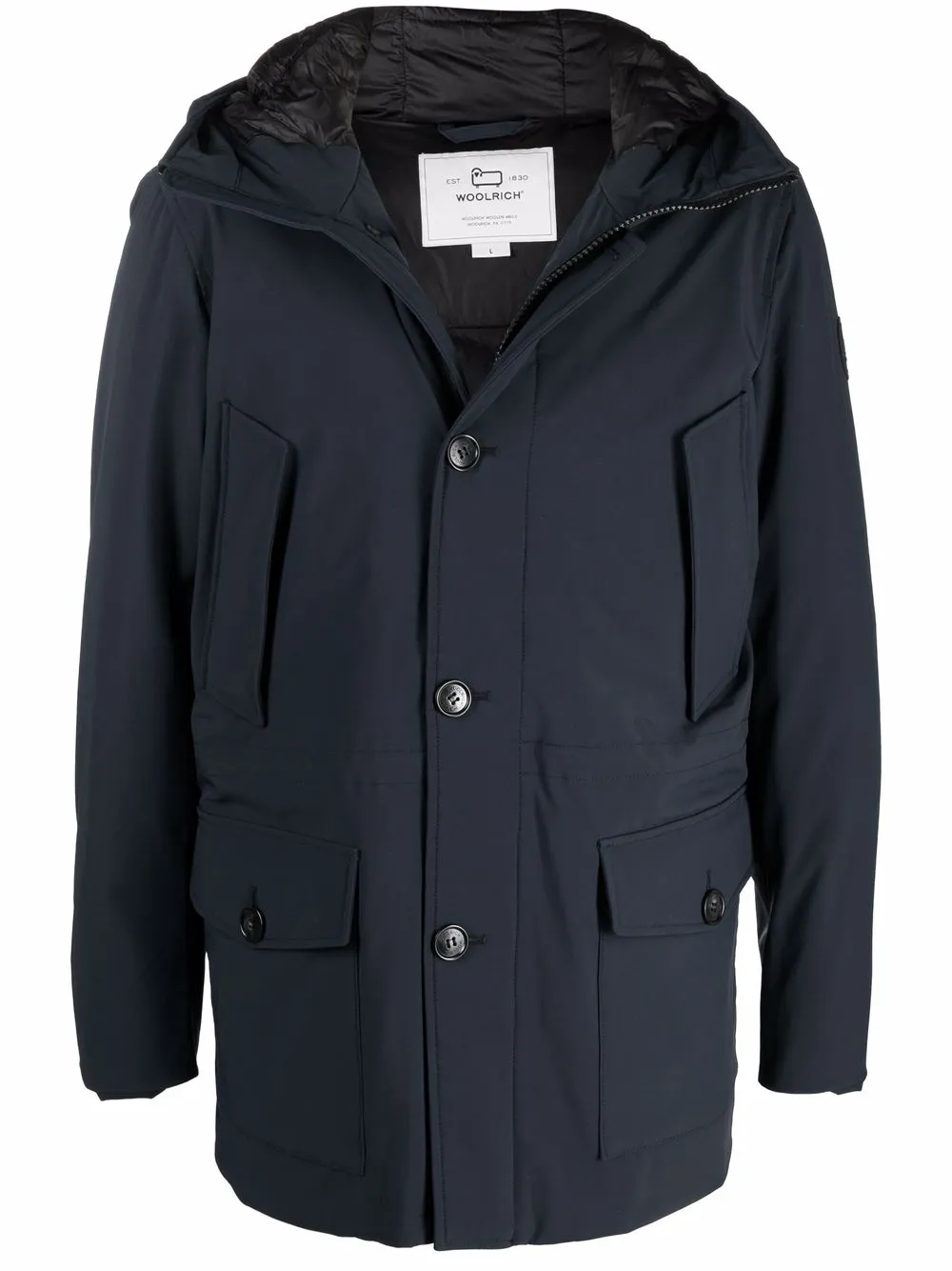 

Пуховик с капюшоном WOOLRICH, синий
