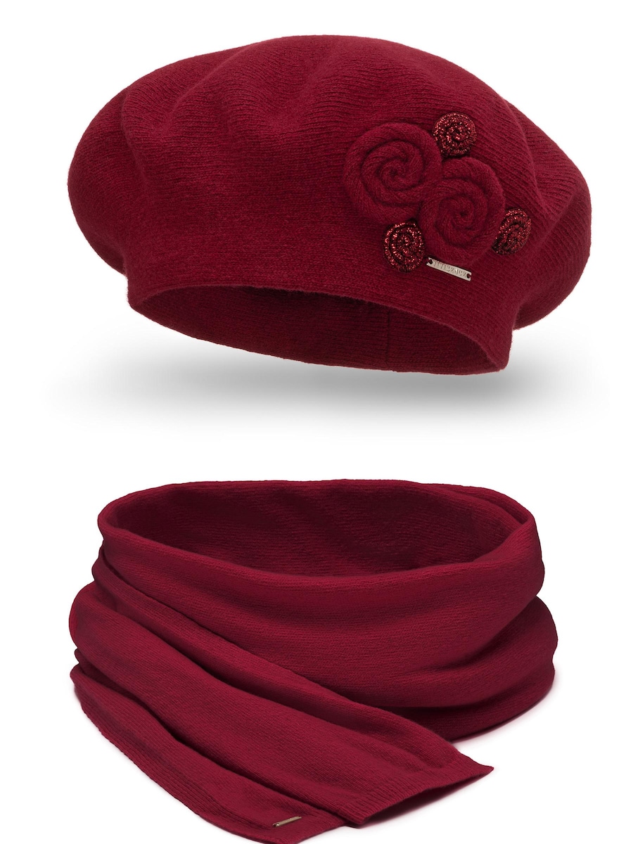 

Шапка Vivisence 7037 Set, бургундия