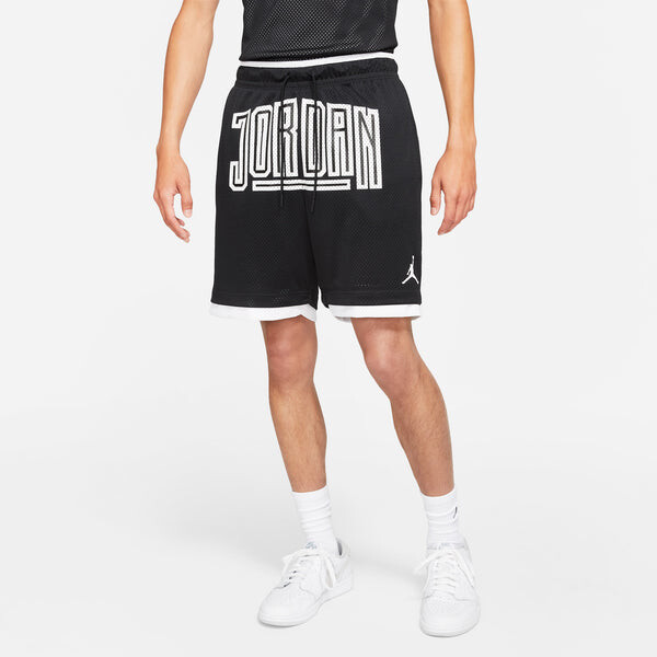 Шорты men's jordan sport dna contrasting colors logo mesh breathable sports shorts black Nike, черный — фото 3