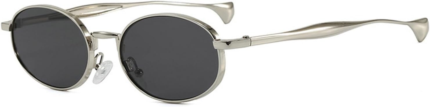 

Винтажные круглые маленькие солнцезащитные очки «кошачий глаз» Laureles для женщин, металлическая оправа, золотистый цвет, овальные солнцезащитные очки, мужские солнцезащитные очки, C6