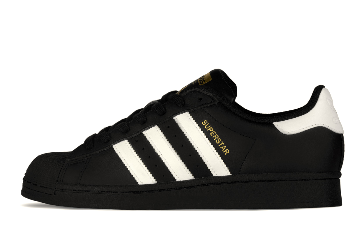 

Adidas Originals Superstar j устойчивые к износу противоударные низкие детские скейтбординг кроссовки black white для подростков