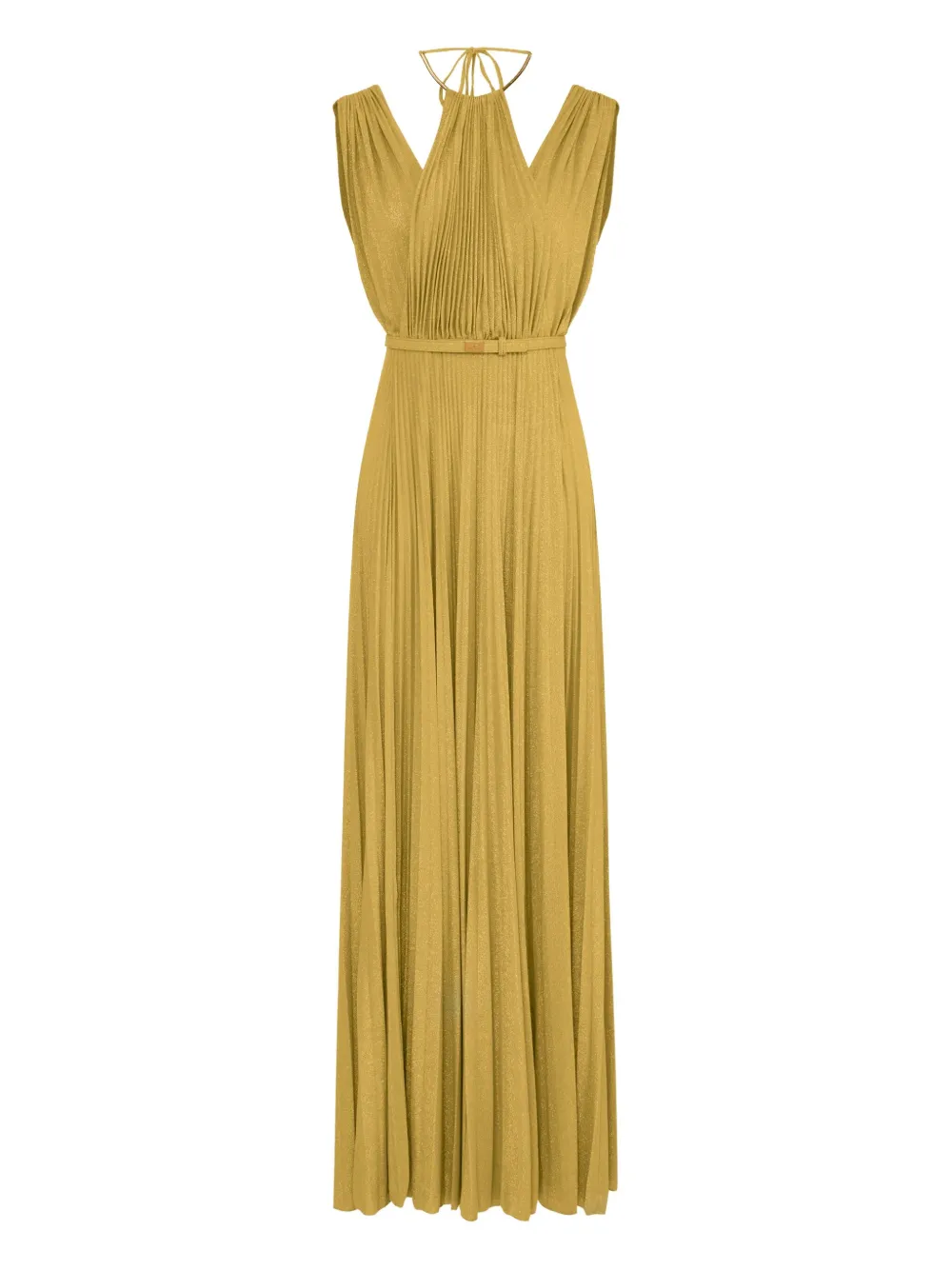 

Длинное вечернее платье со складками Elisabetta Franchi, желтый