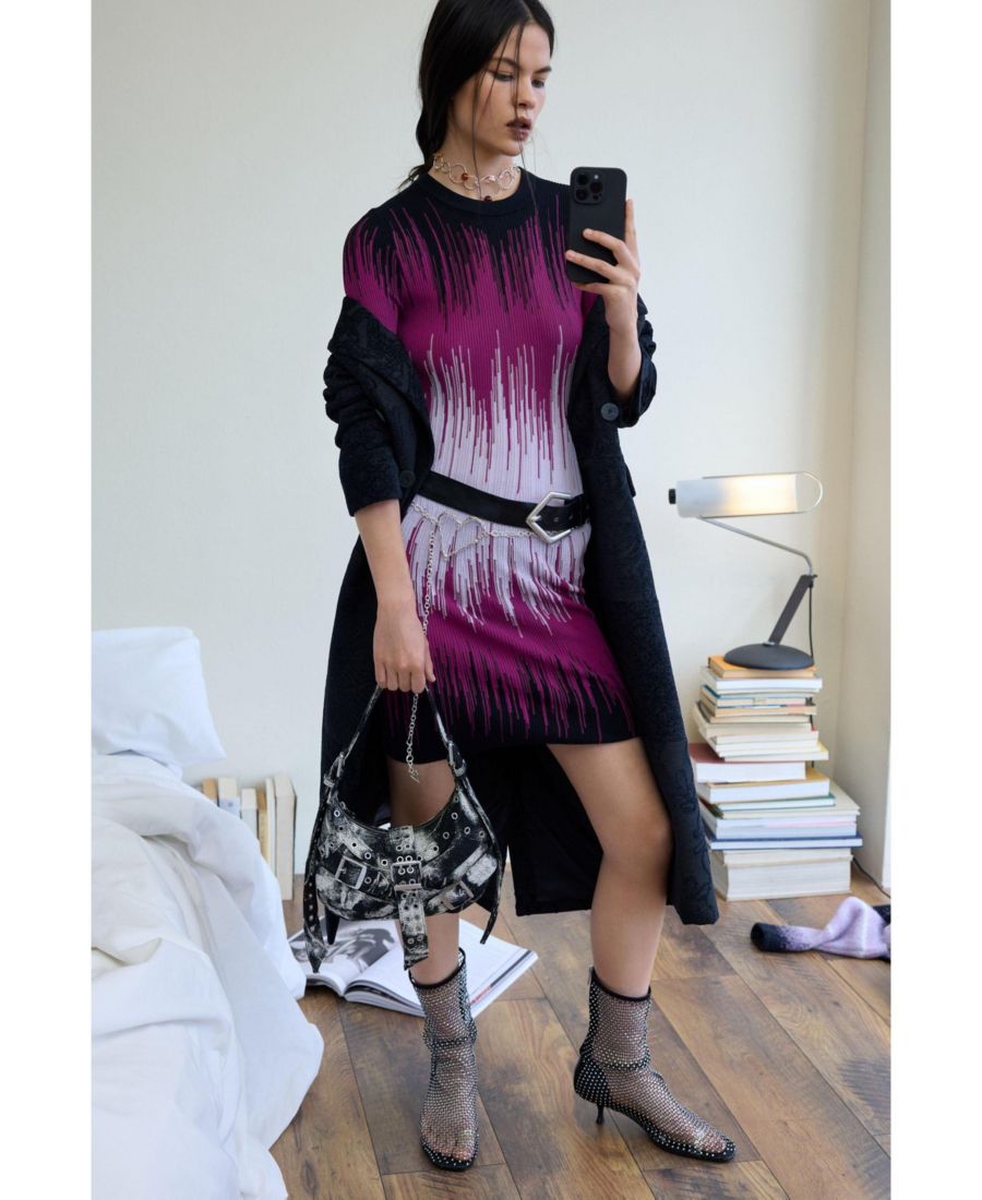 

Женское короткое платье с эффектом омбре Desigual, Pink