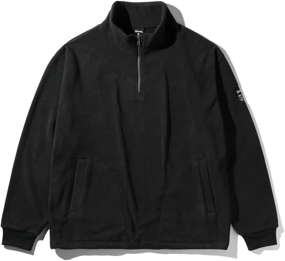 

Флисовая толстовка Spalding Courtside с застежкой-молнией до середины груди, черная, размер XXLSMJ25113