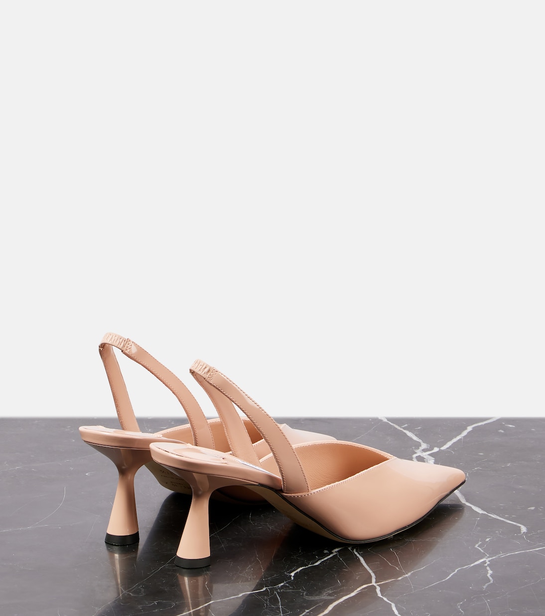 Туфли-лодочки Maryanne 65 из кожи с открытой пяткой Jimmy Choo, Macaron — фото 3