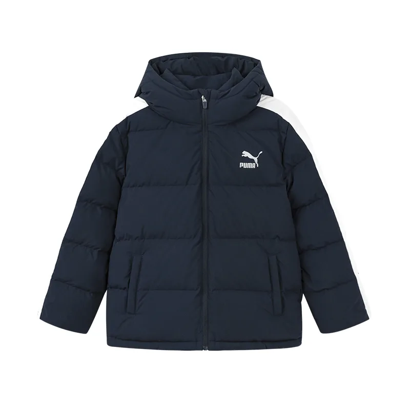 Детская пуховая куртка с капюшоном PUMA, Black-Windproof and Waterproof, Warm Type 90001 — фото 2