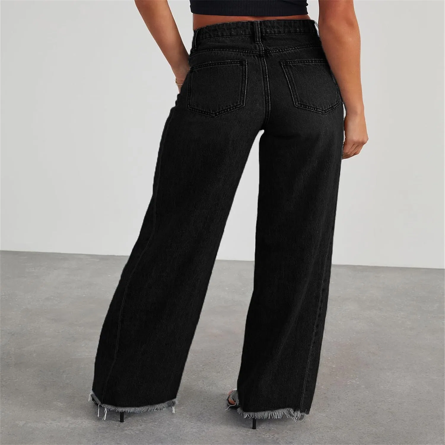 Джинсы мешковатые, Barrel Jeans, Black — фото 2