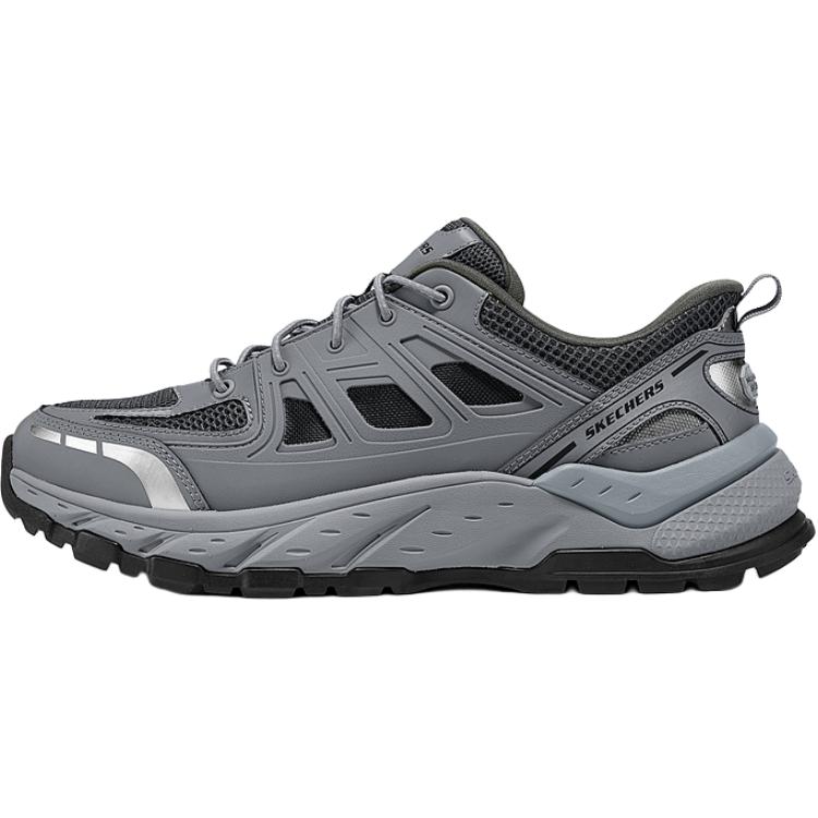 

Износостойкие дышащие низкие массивные кроссовки для мужчин, серые Skechers, Gray