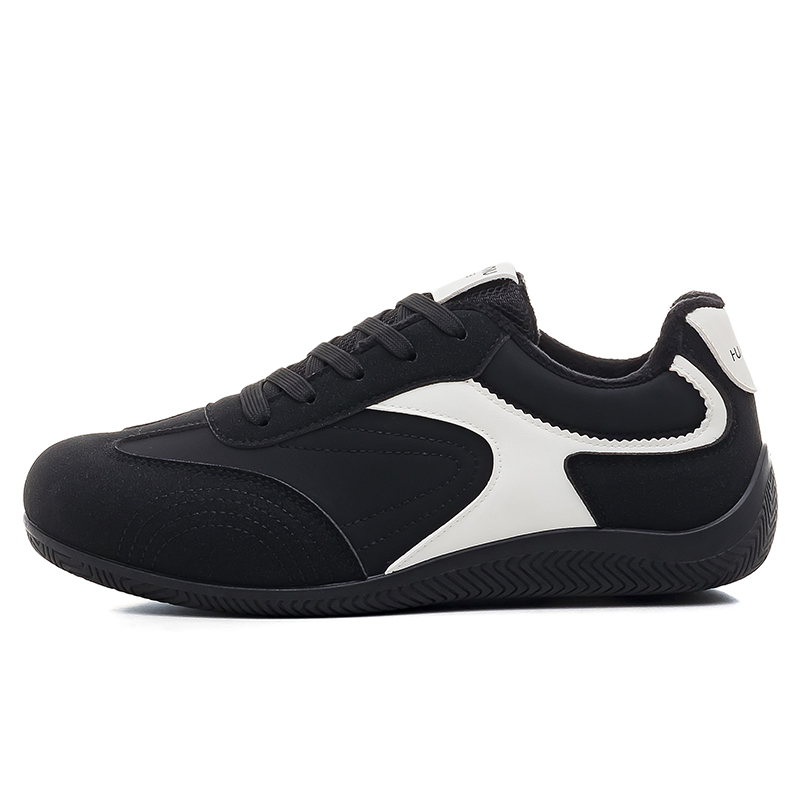 

HUANQIU Мужские черные низкие повседневные кроссовки Abrasion Resistant, Lightweight и Breathable