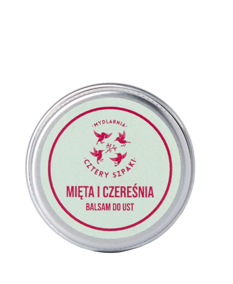 

Mydlarnia Cztery Szpaki Mięta i Czereśnia бальзам для губ, 15 ml