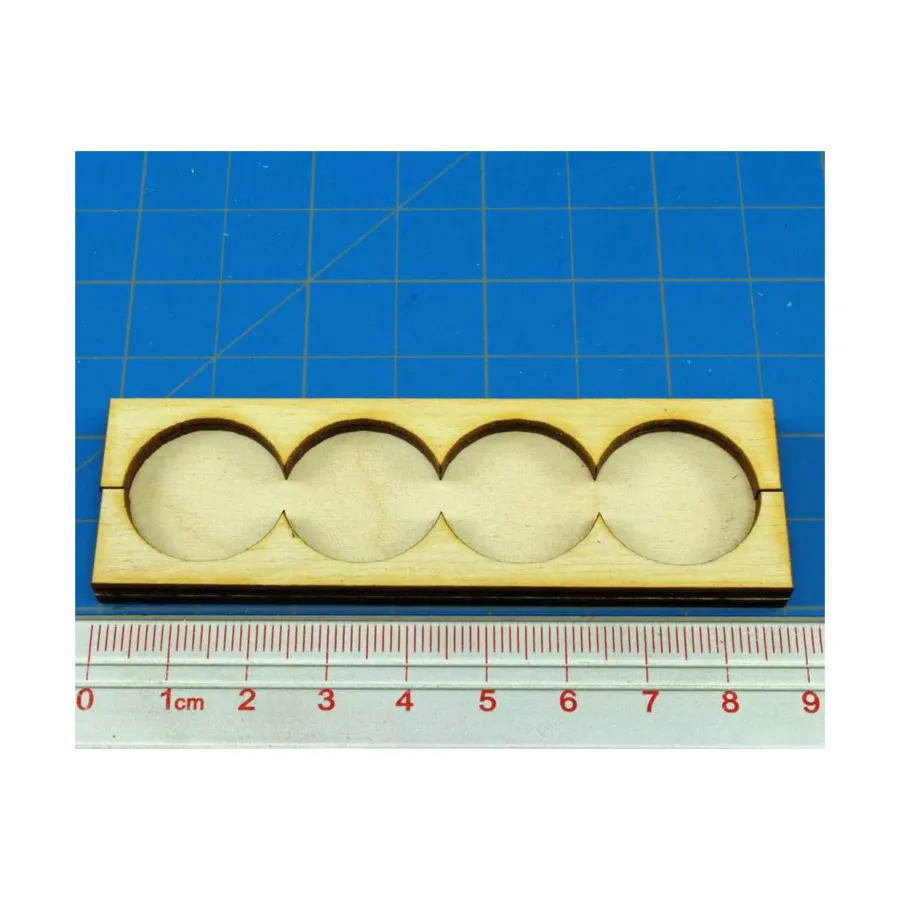 

Поднос для рангов - форма 4x1, круглые основания 20 мм, Miniature Movement Trays - Rank (Litko Aerosystems)