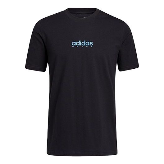 

Футболка adidas Swish Tee Alphabet Printing Basketball Sports Short Sleeve Black GN5119, черный