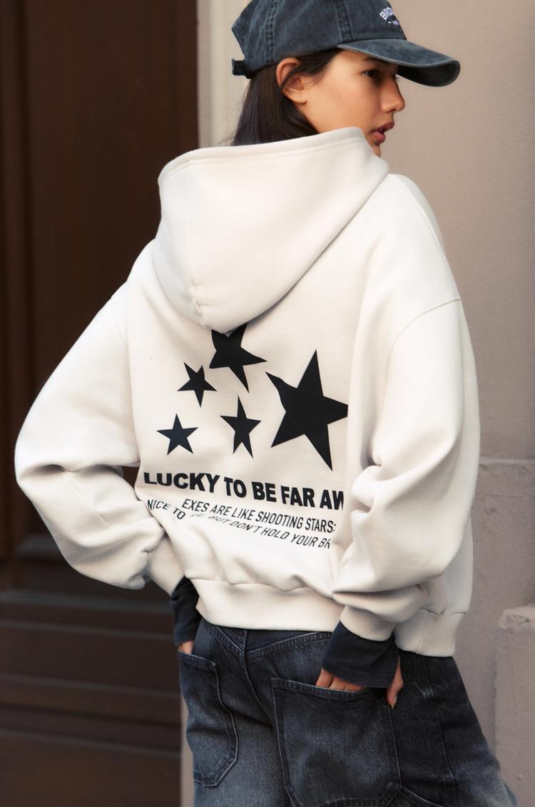 

Толстовка со звездами Pull And Bear, серый