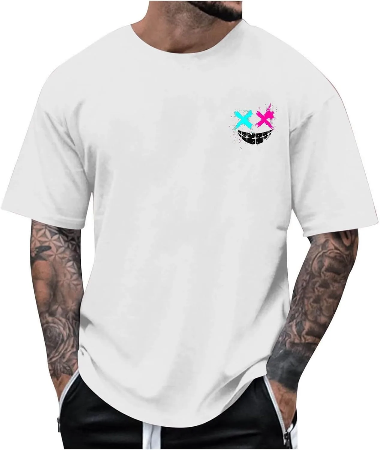 

Мужская футболка с коротким рукавом и принтом Sunaei