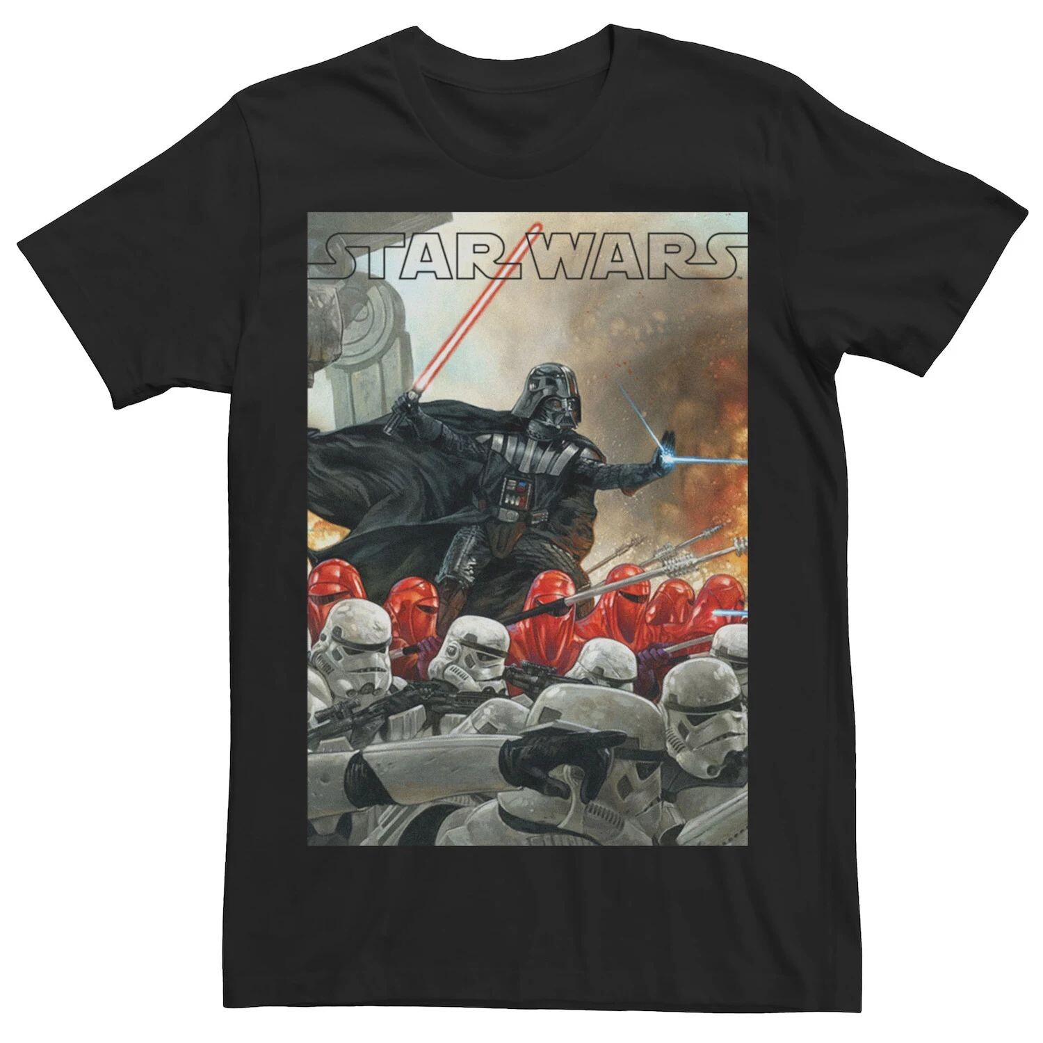 

Мужская футболка с плакатом «Дарт Вейдер в бою» Star Wars