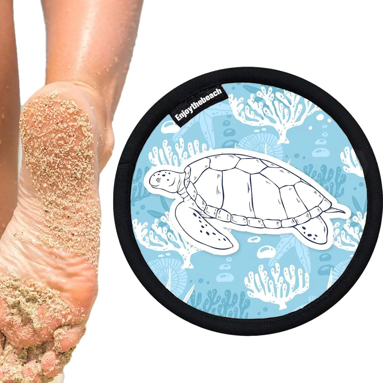 Портативная щетка для удаления песка Generic, Blue Ground Turtle