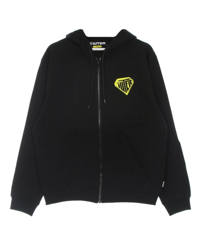 

Черная толстовка на молнии, легкая свитшот Iuter, черный