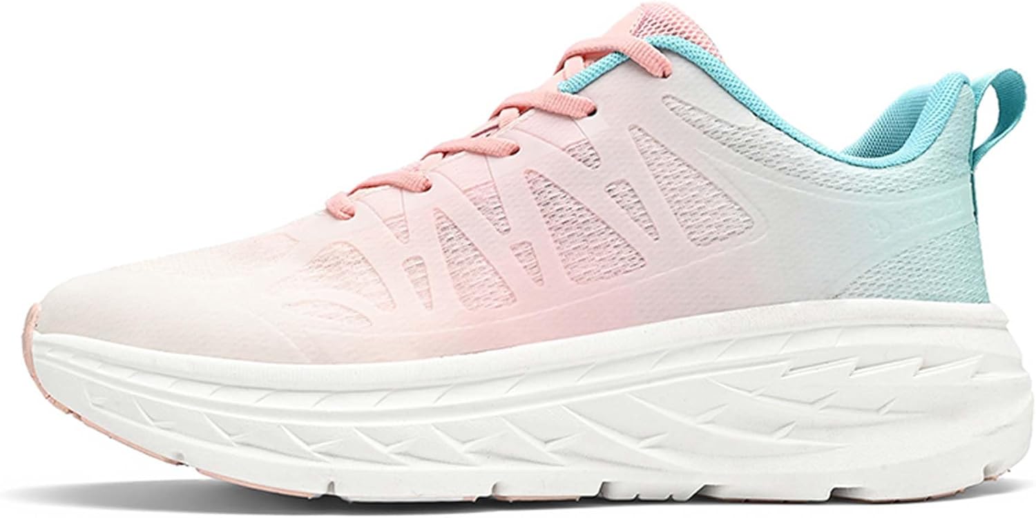 

Кроссовки для бега для пар, амортизирующие кроссовки для бега по бездорожью, дышащие повседневные походные кроссовки, обувь для ходьбы, легкая обувь Canopycasa, розовый