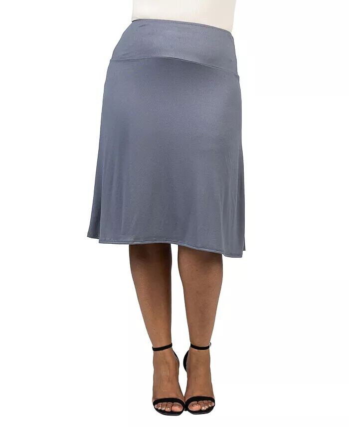 

Юбка А-силуэта с эластичной талией размера плюс 24seven Comfort Apparel, серый