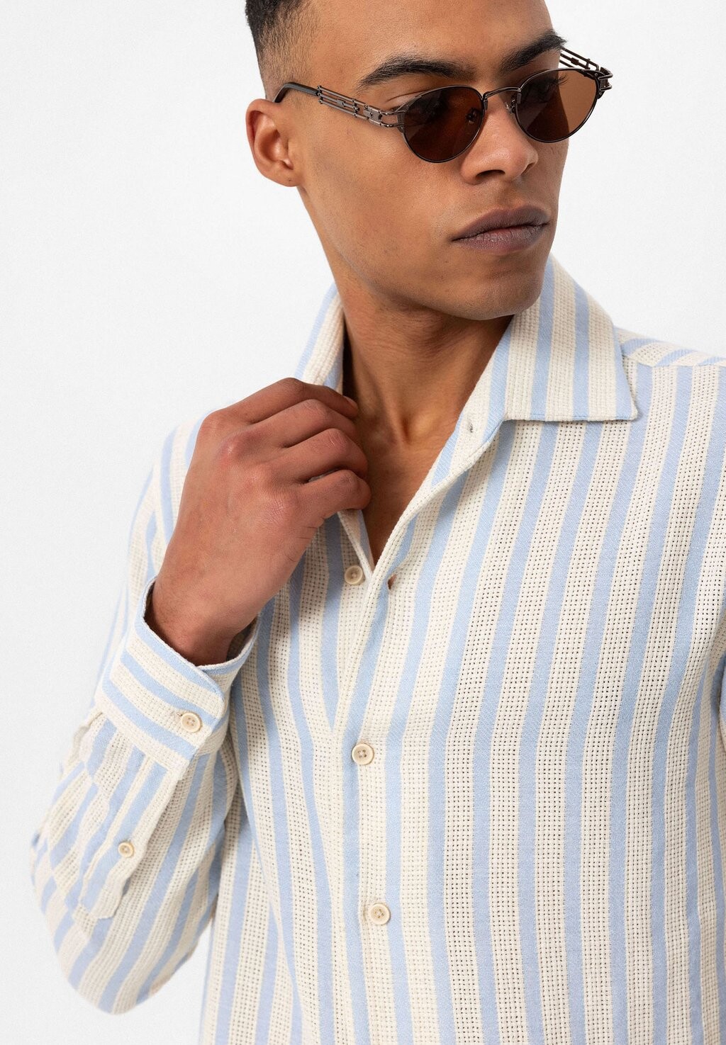 

Рубашка Tokyo Striped Long Sleeve Antioch, синяя