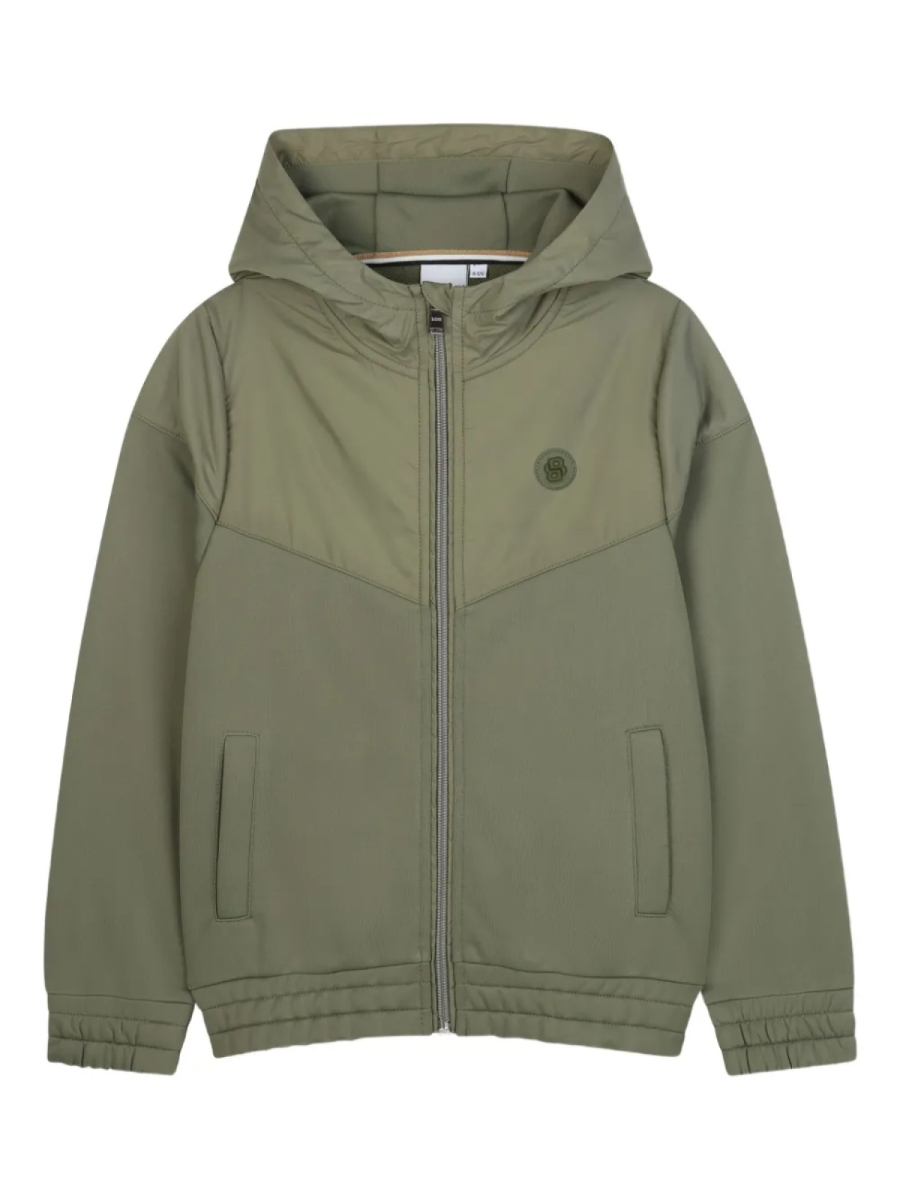 

BOSS Kidswear толстовка на молнии с капюшоном, зеленый