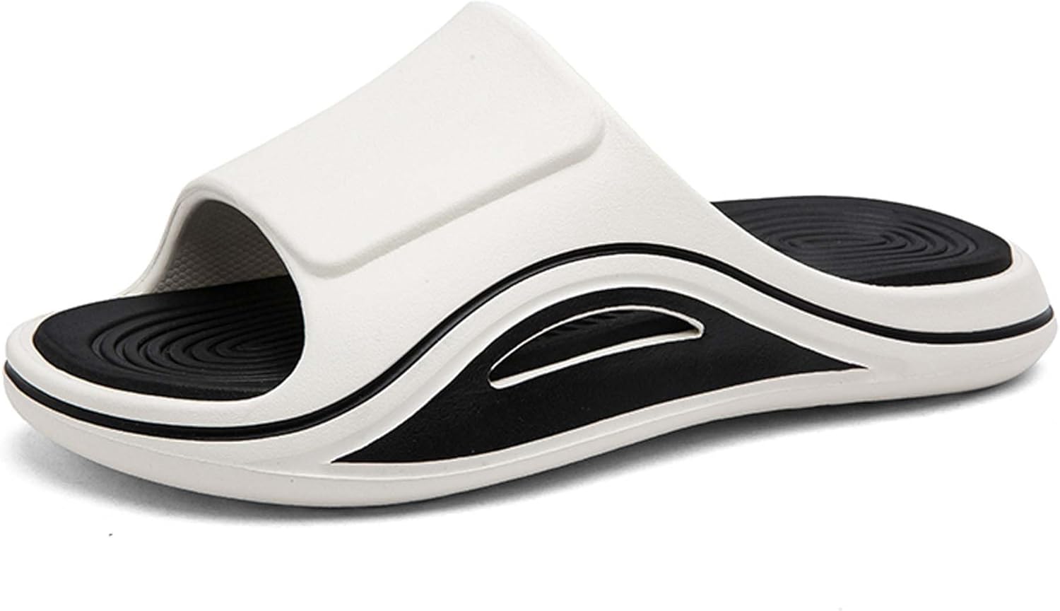 

Мужские слайд-сандалии Летняя мода Повседневные шлепанцы Сабо Нескользящие Удобные для прогулок на свежем воздухе Пляжная обувь с поддержкой свода Стильные спортивные сандалии Generic, белый/черный