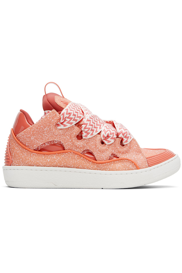 

Кроссовки Speckled Curb Lanvin, цвет litchi