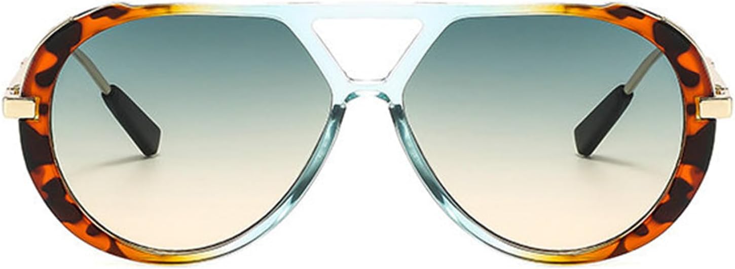 

Классические металлические ретро-солнцезащитные очки овальной формы для женщин в винтажном стиле, в стиле «пилот» и панк, летние модные очки с защитой от УФ-излучения UV400, размер S65 helena, Green