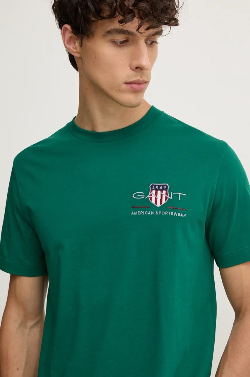 

Футболка Gant из хлопка, зеленый