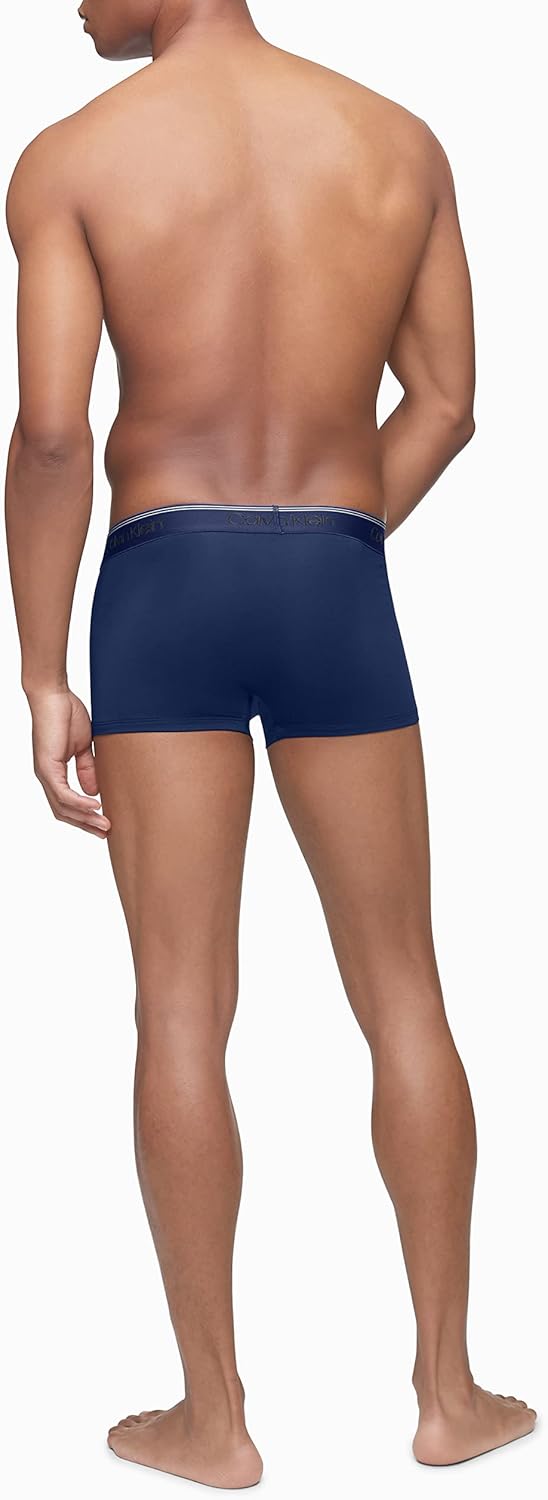 Комплект из 3 трусов-боксеров Calvin Klein Men's Underwear Micro Stretch, 1 New Navy, 1 Artesian Blue, 1 Blue Paradise — фото 4