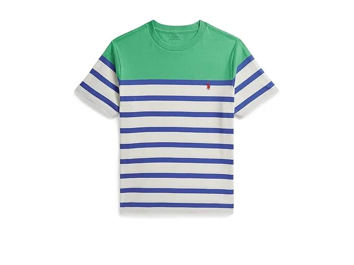 Футболка поло с полосками Polo Ralph Lauren Kids, Plato Green/Multicolor