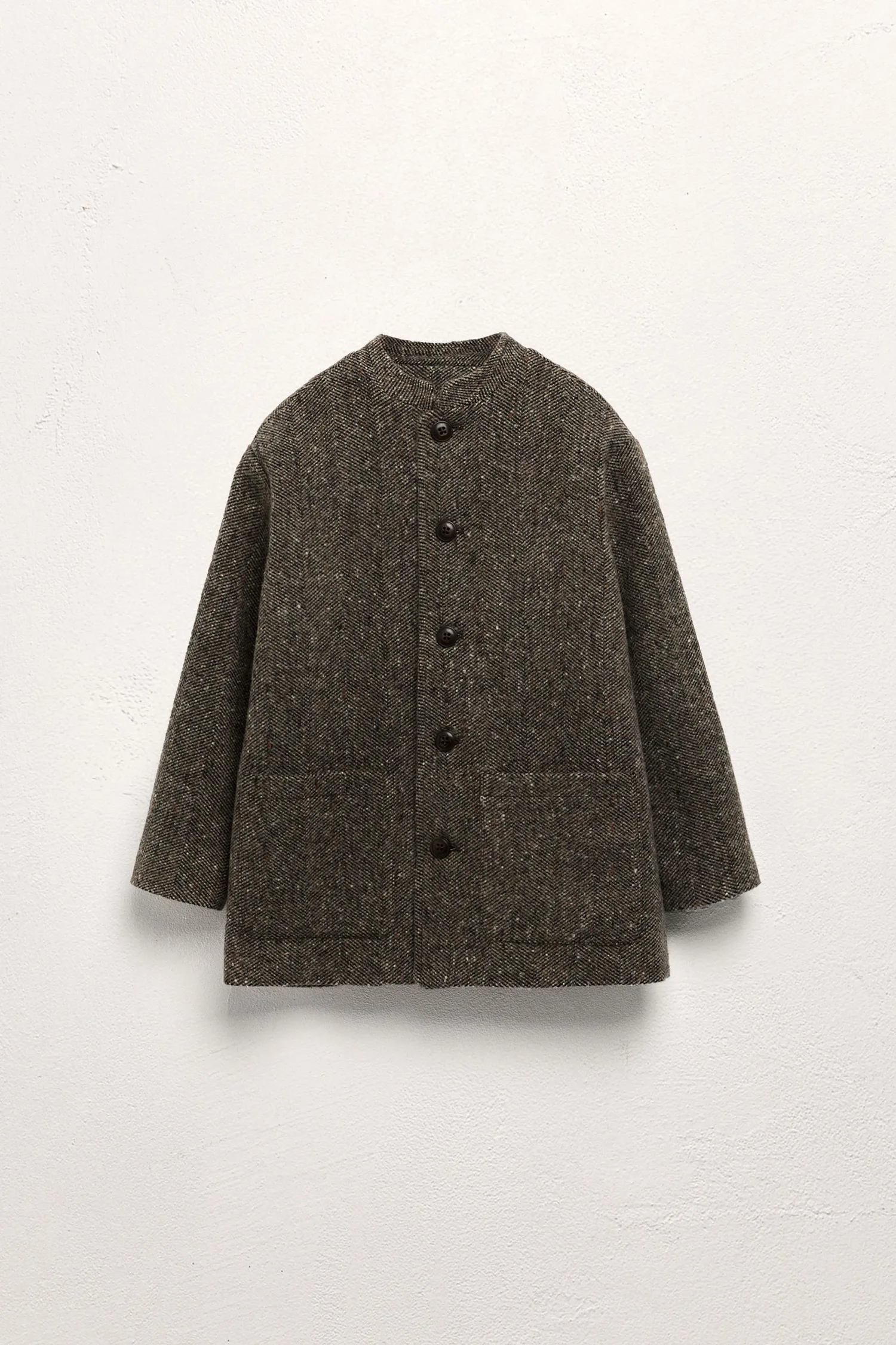 Zara 2-5 лет / шерстяное пальто с воротником-стойкой, ограниченная серия