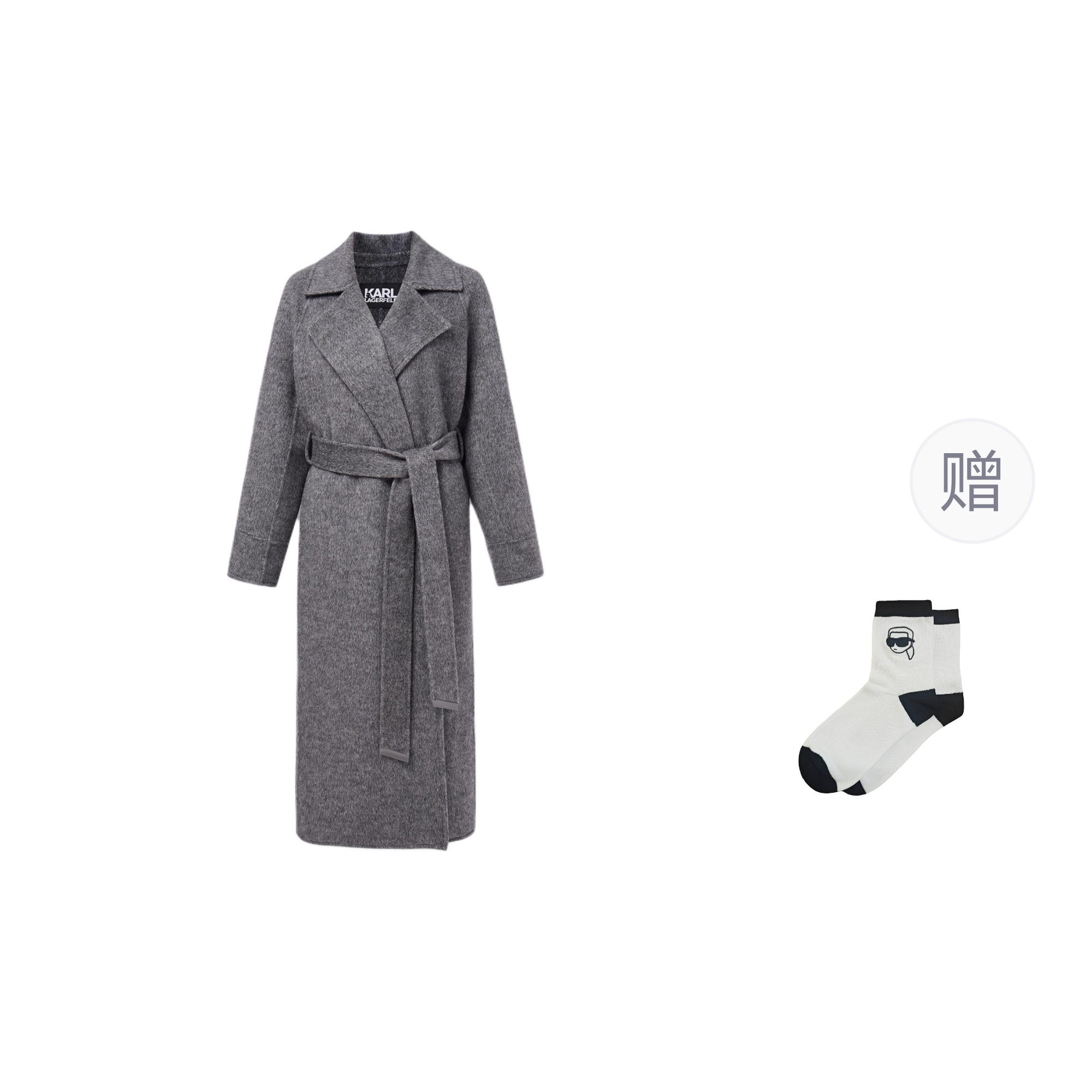 

Пальто KARL LAGERFELD FW25 KARL LAGERFELD / Karl Lagerfeld Jeans, серый