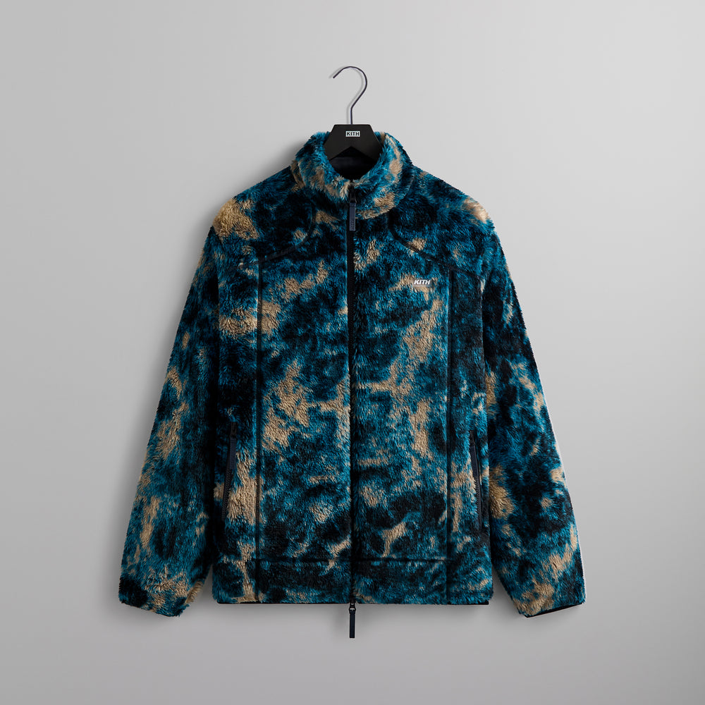 

Куртка Kith Ice Dye Harper Vintage Sherpa Full Zip Jacket, цвет Indigo