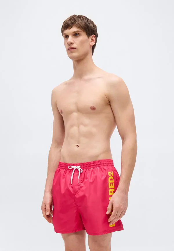 Плавки-Боксеры средней длины с логотипом sunset chaser Dsquared2, Fuxia — фото 4