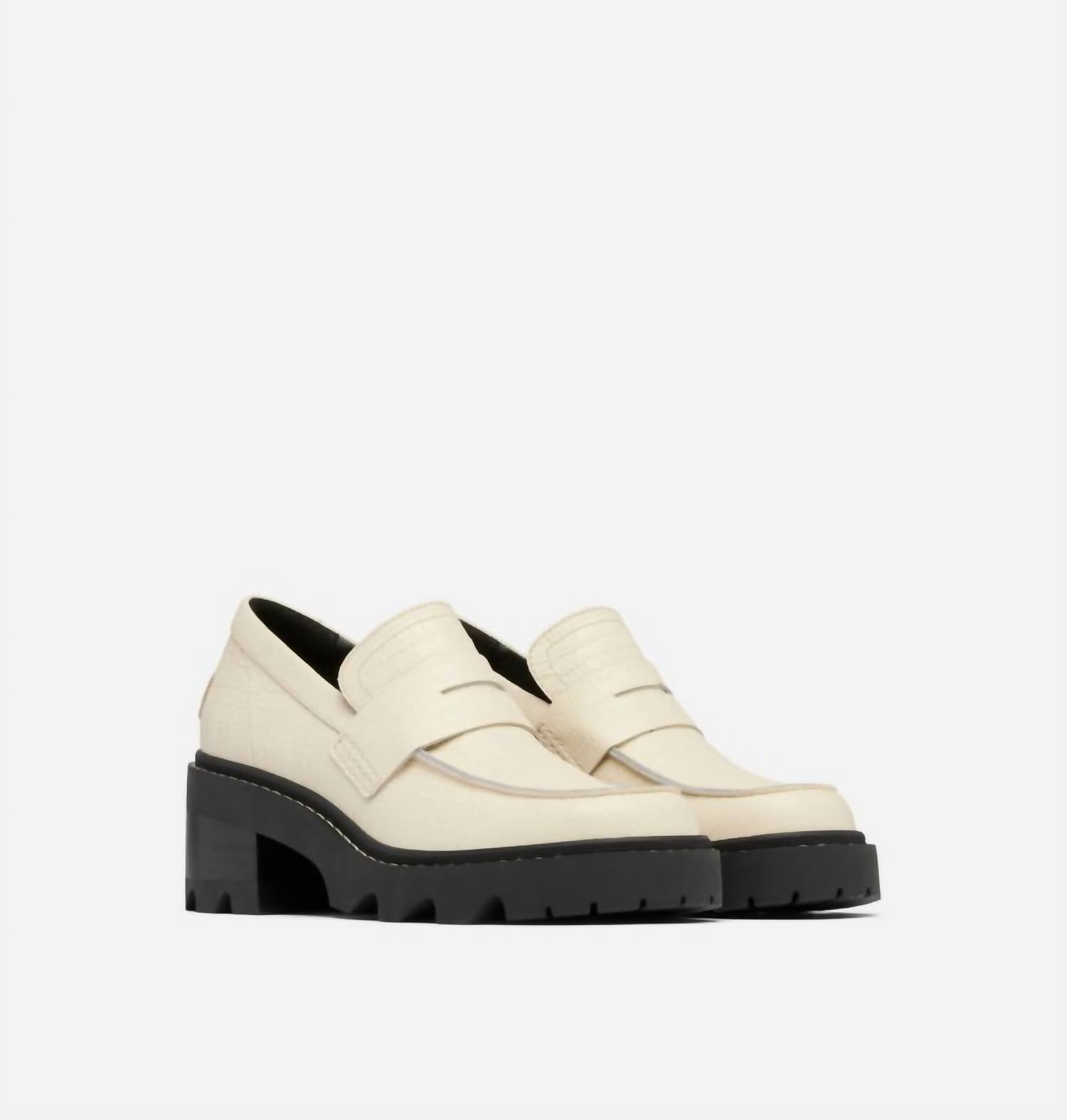 Женские лоферы Joan Now City в цвете мел/черный Sorel