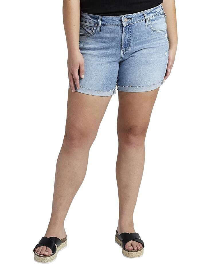 

Шорты Silver Jeans Co. Plus Size Boyfriend Shorts W53623EAF172, индиго