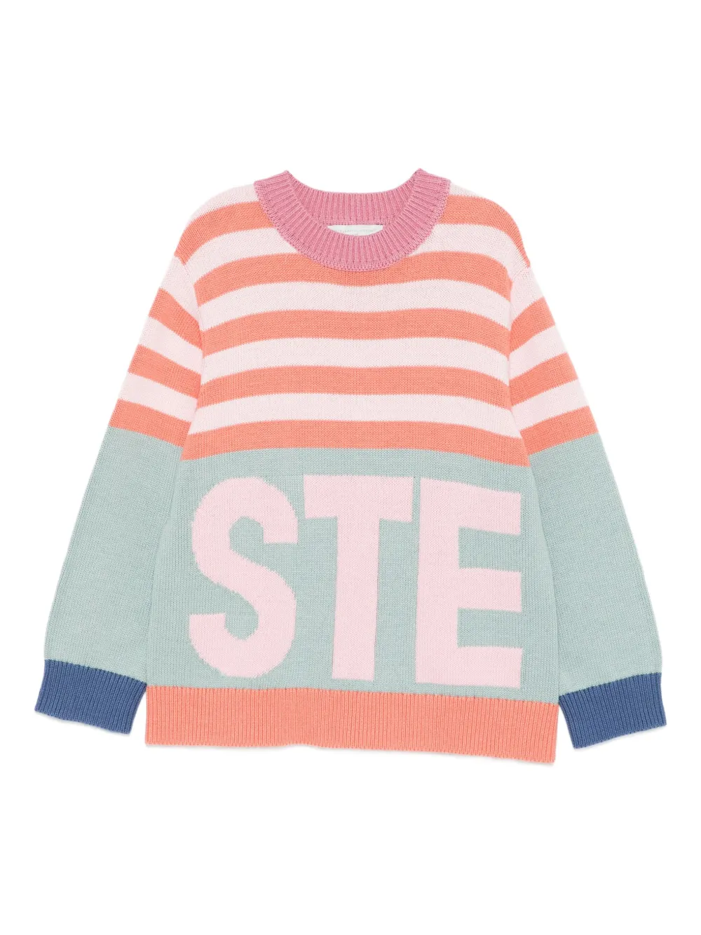 

Полосатый вязаный свитер Stella McCartney Kids, оранжевый