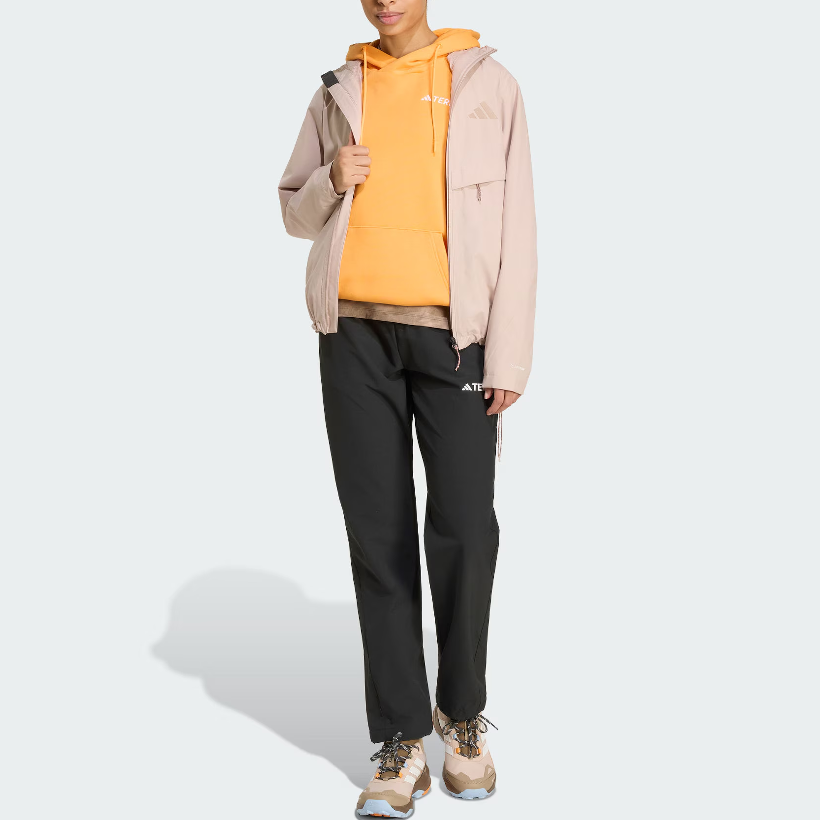 Ветровка Terrex Hiking Waterproof, Windproof, And Abrasion Resistant для женщин Adidas, wonder taupe — фото 3