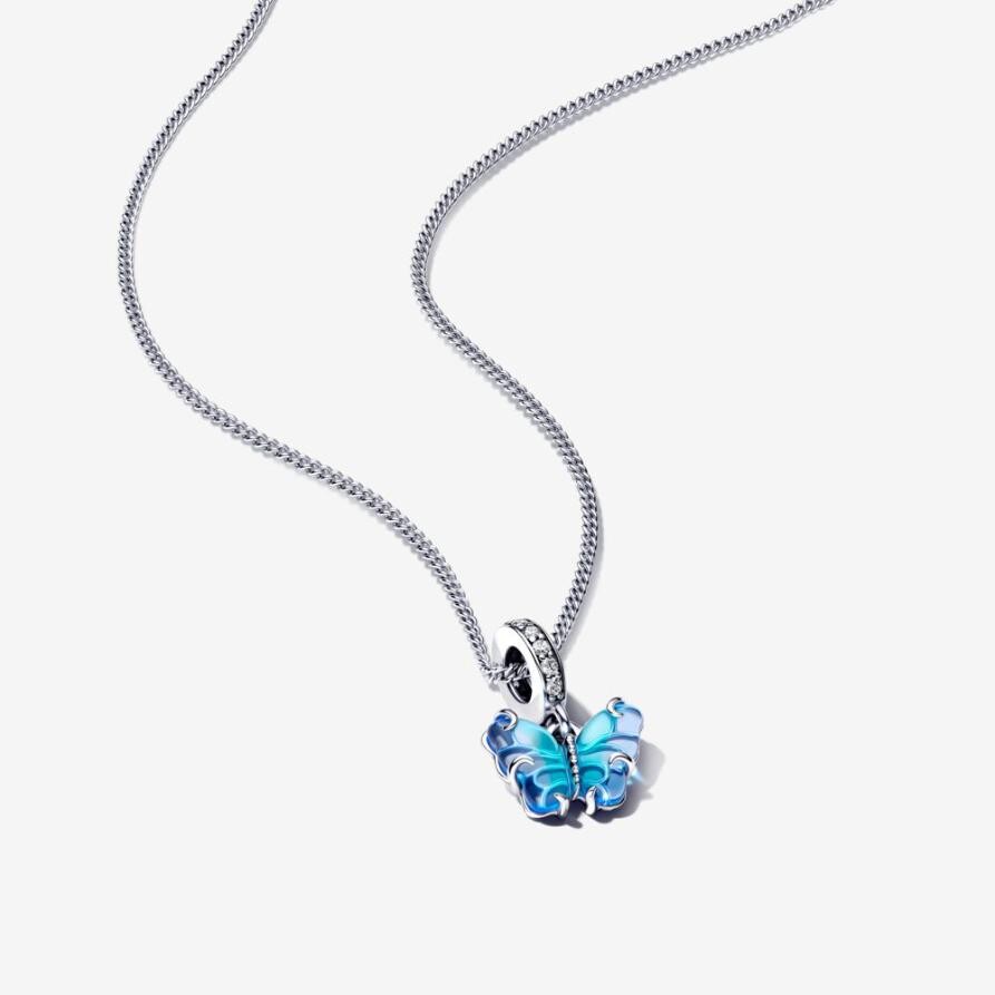 

Ювелирный набор Blue Murano Glass Butterfly Necklace Set Pandora, стерлинговое серебро