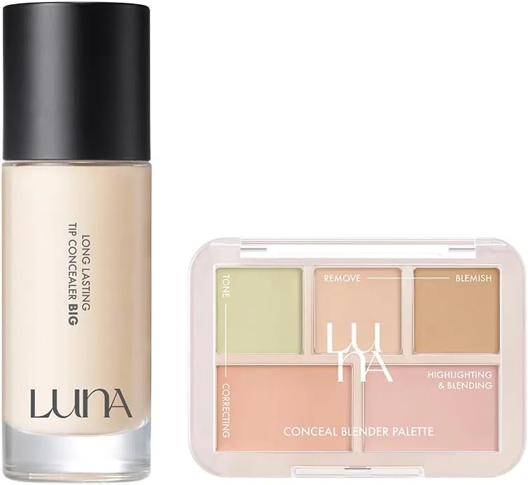 Набор для макияжа LUNA Long Lasting Conceal Palette Clear Cover + Big Size Chip Concealer Ivory